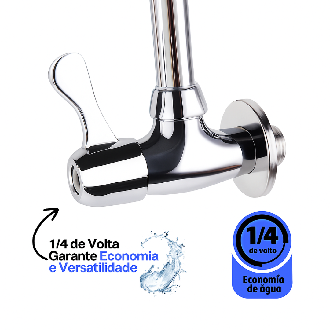 Torneira Parede Bica Alta Flexível - C1852