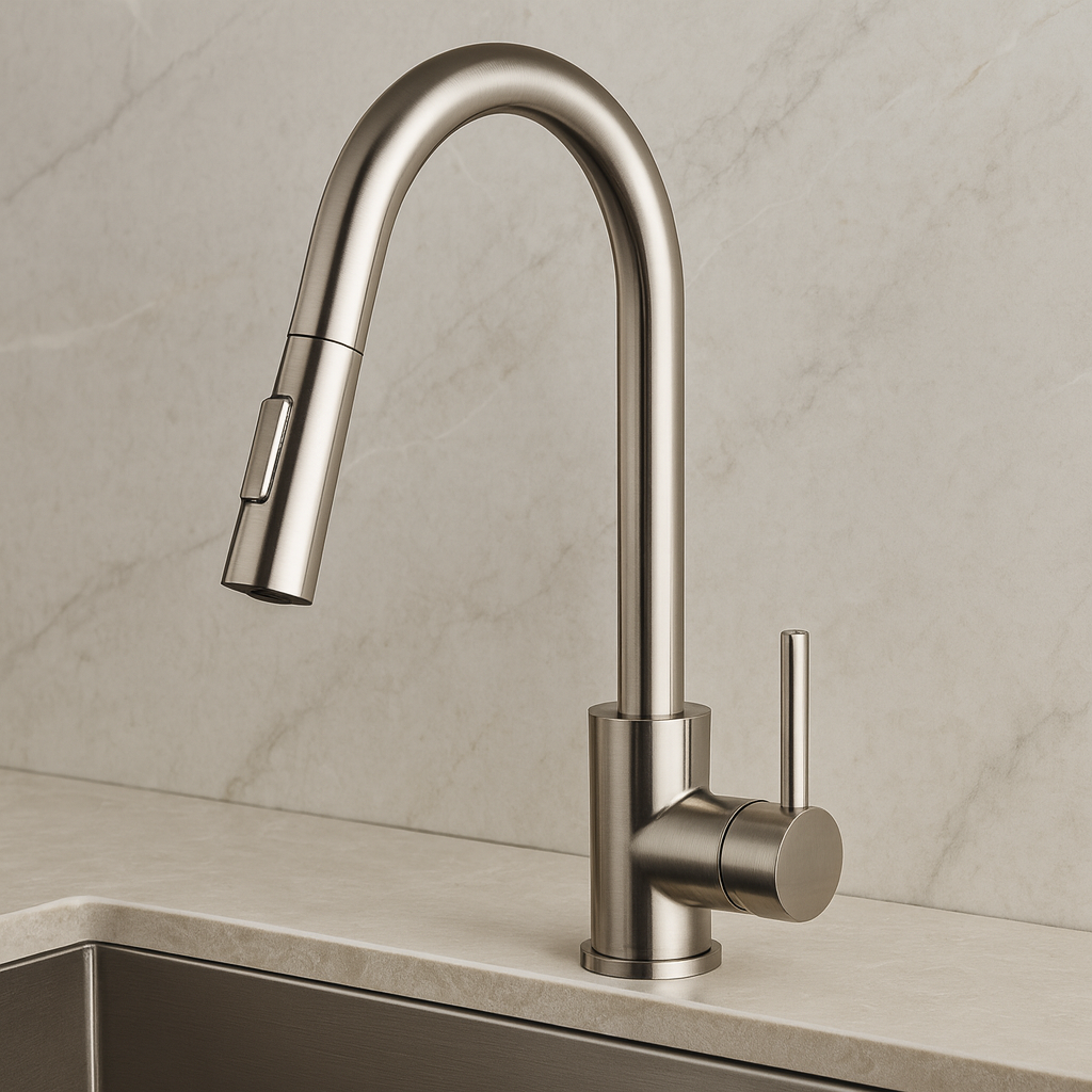 Torneira Gourmet Touch em Aço Escovado – KAVANT