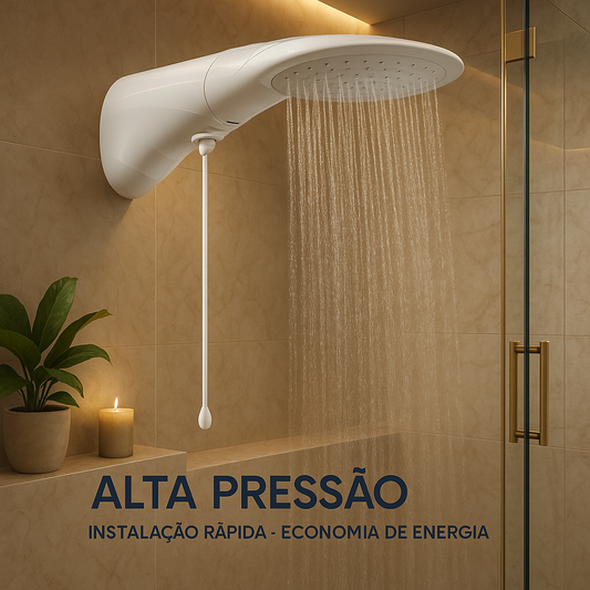 Chuveiro Lorenzetti Alta Pressão Turbo 7500W 220V | Ideal para Casas com Baixa Pressão