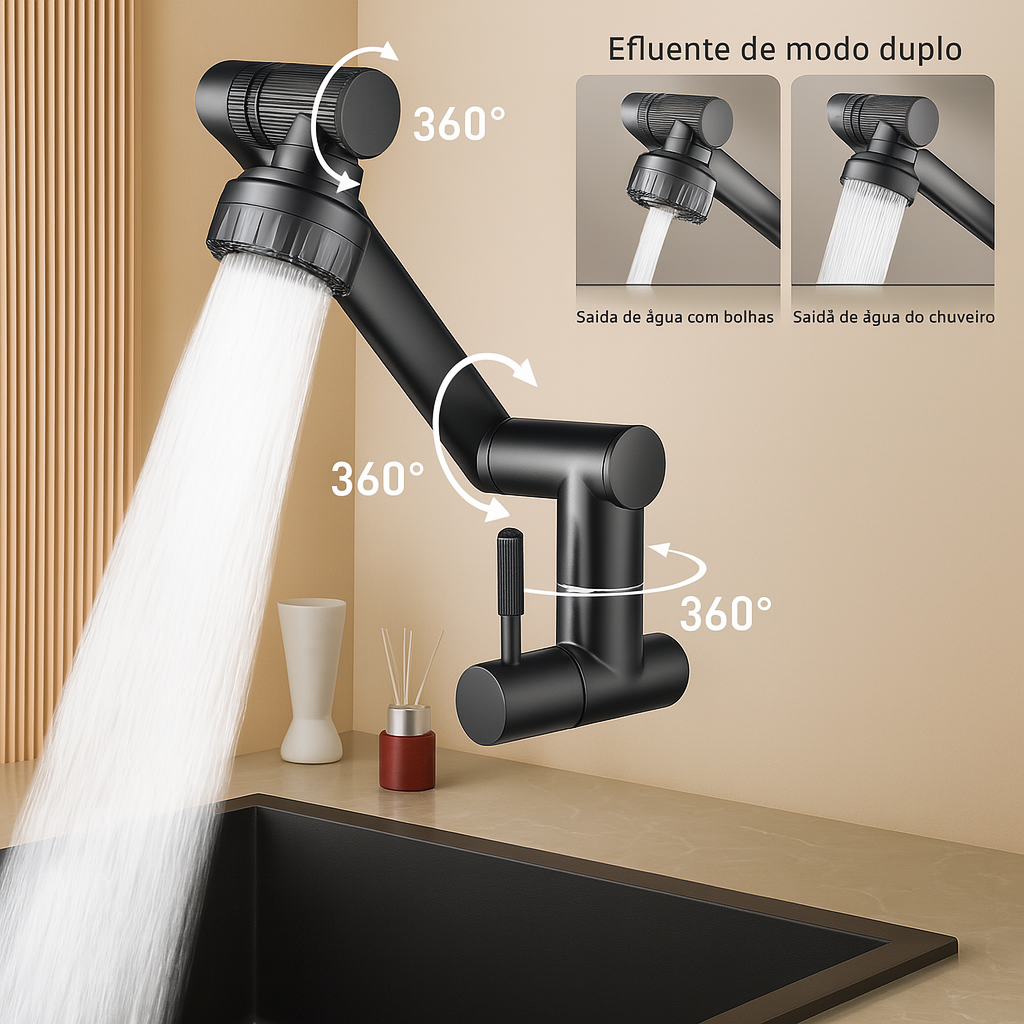 Torneira 360º BlackFlow