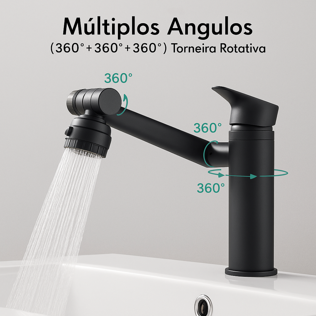 Torneira Black Lux Banheiro - KAVANT