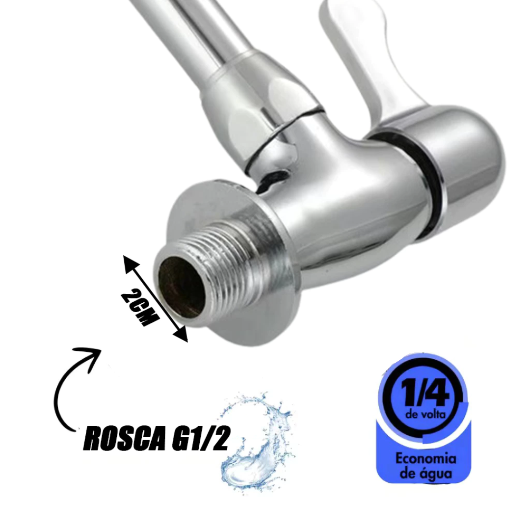Torneira Parede Bica Alta Flexível - C1852