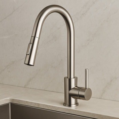 Torneira Gourmet Touch em Aço Escovado – KAVANT