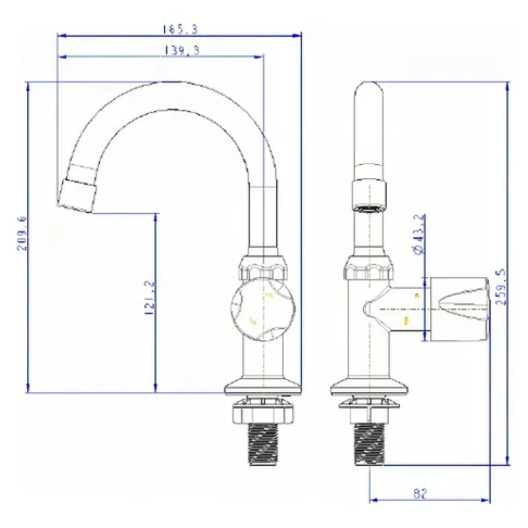 Torneira de Banheiro Bica - Branca/Cromada ABS + BRINDE EXCLUSIVO SÓ HOJE